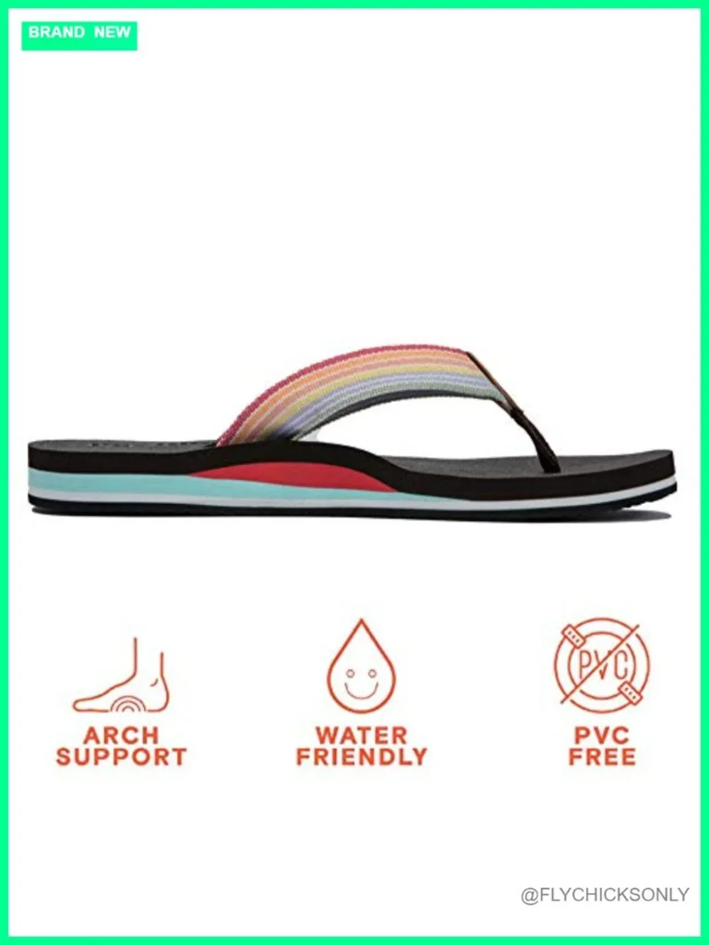 Women's Orthotic Flip Flops, Casual Comfortable Yoga Mat Thong Sandal with Arch
